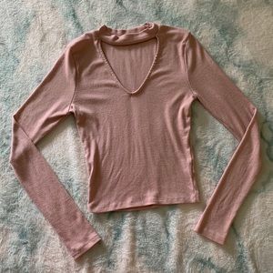 Forever21 Blush Choker Crop Sweater PERF FOR VDAY